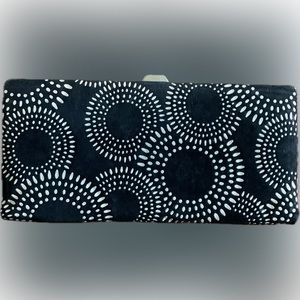 Lodi Vintage Black Velvet Clutch Wallet